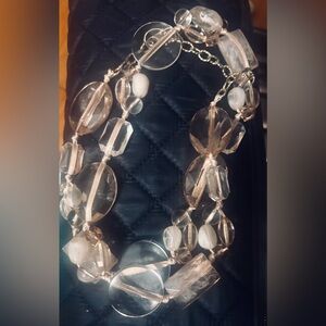 VINTAGE Elegant Crystal Beaded Necklace or Choker, NWOT